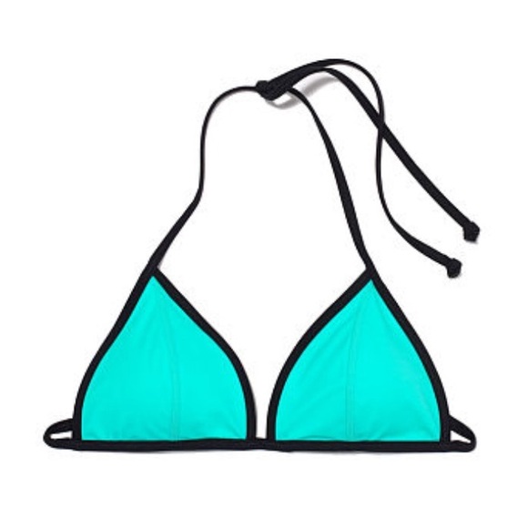 New Victoria’s Secret PINK Sporty Triangle Bikini Swim Top - XS - Seafoam Glow - Picture 1 of 2